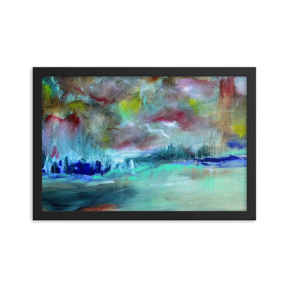 A Storm is Coming, 2024, oil on framed paper print