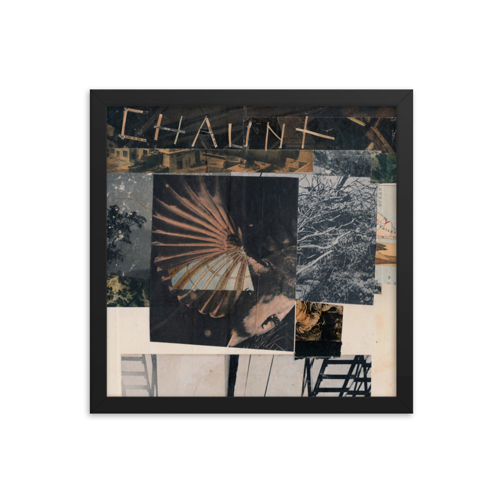 Chaunt, 2023, collage on framed paper print