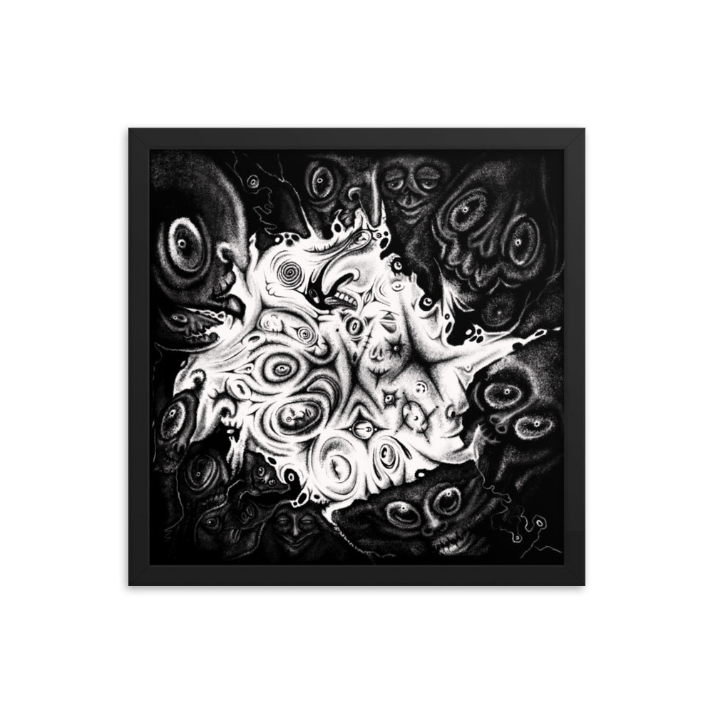 Homonculus, 2023, digital illustration on framed paper print