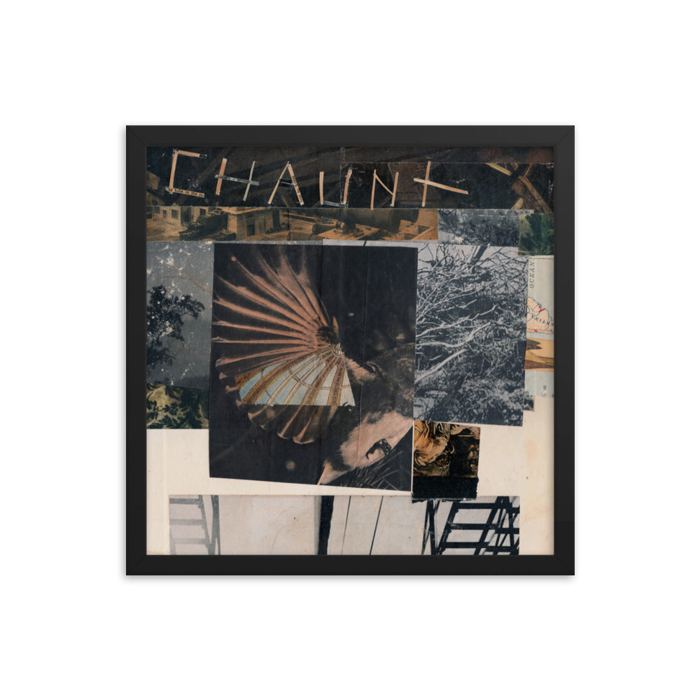 Chaunt, 2023, collage on framed paper print