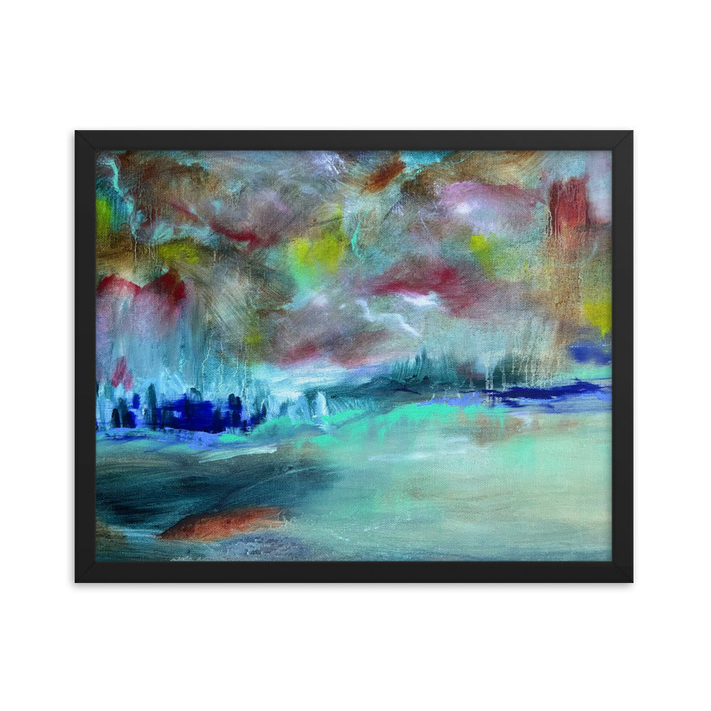 A Storm is Coming, 2024, oil on framed paper print