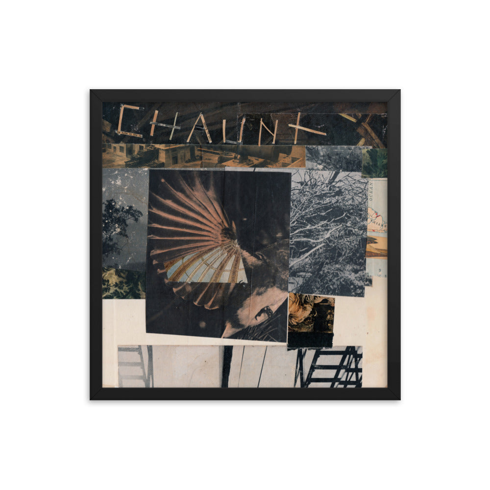 Chaunt, 2023, collage on framed paper print