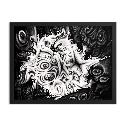 Homonculus, 2023, digital illustration on framed paper print