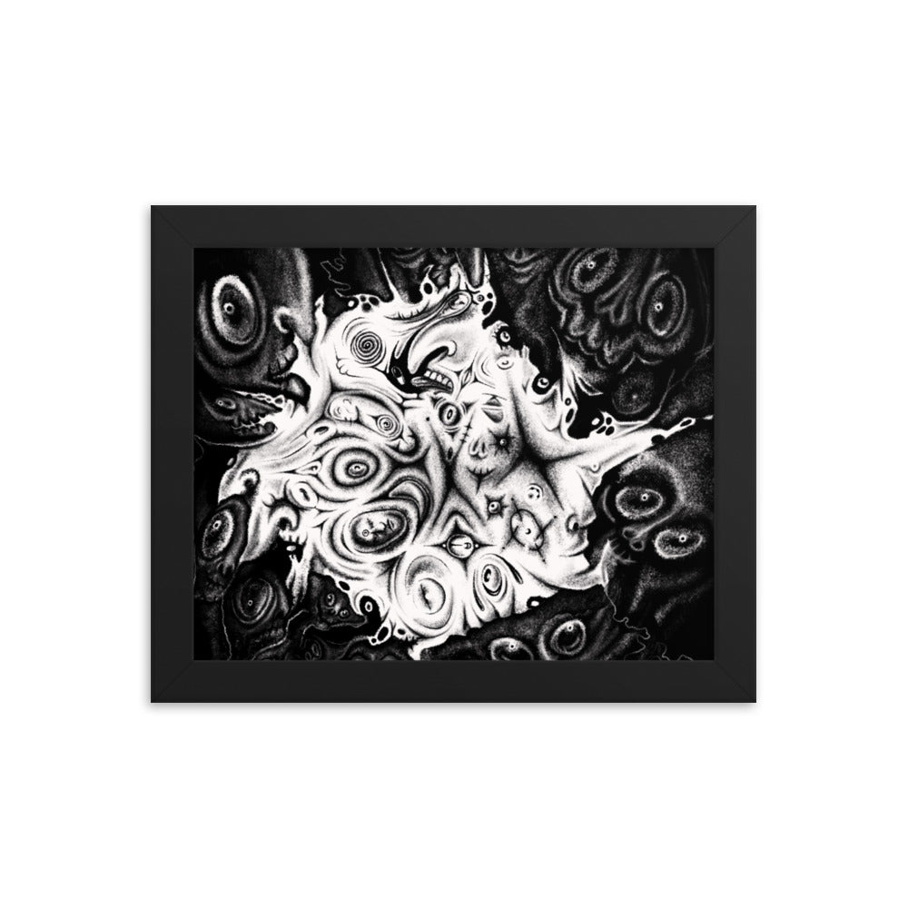 Homonculus, 2023, digital illustration on framed paper print