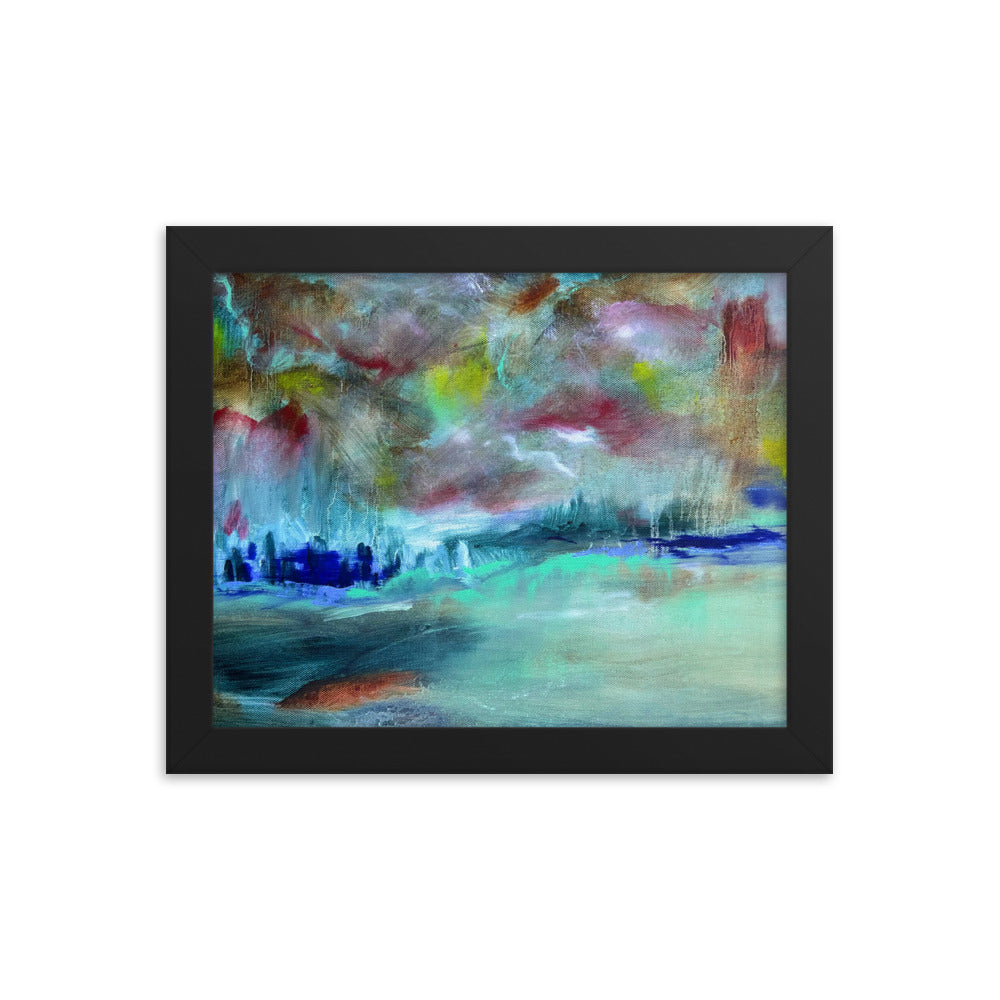 A Storm is Coming, 2024, oil on framed paper print