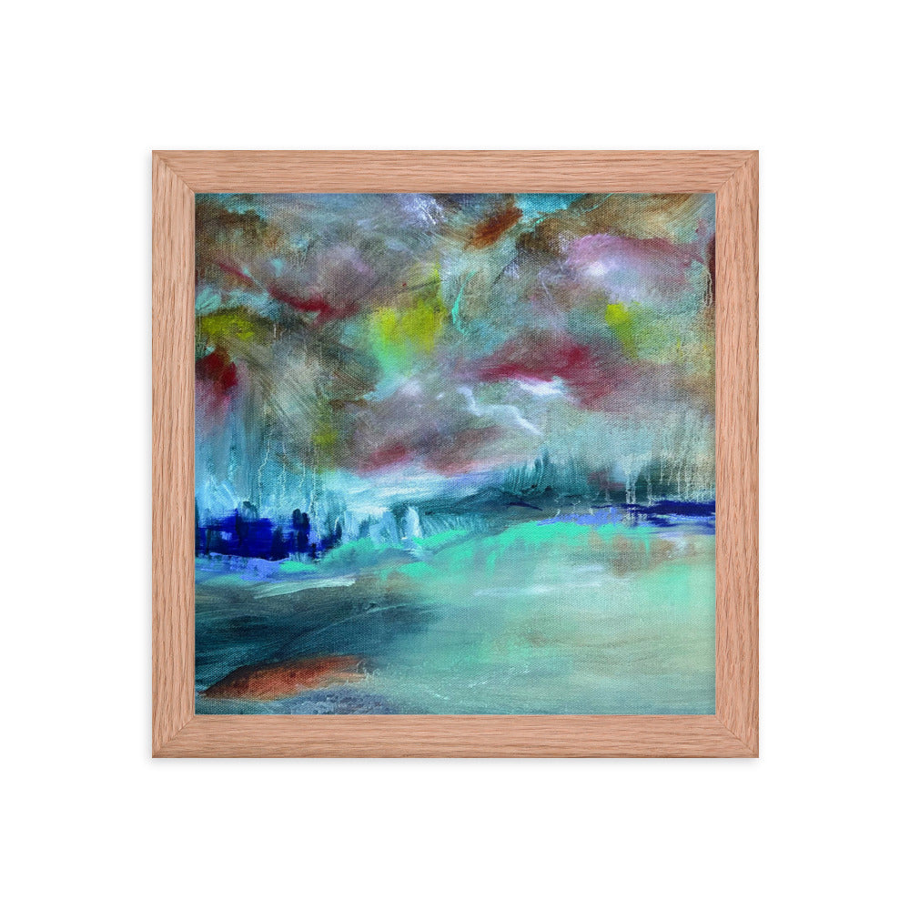 A Storm is Coming, 2024, oil on framed paper print