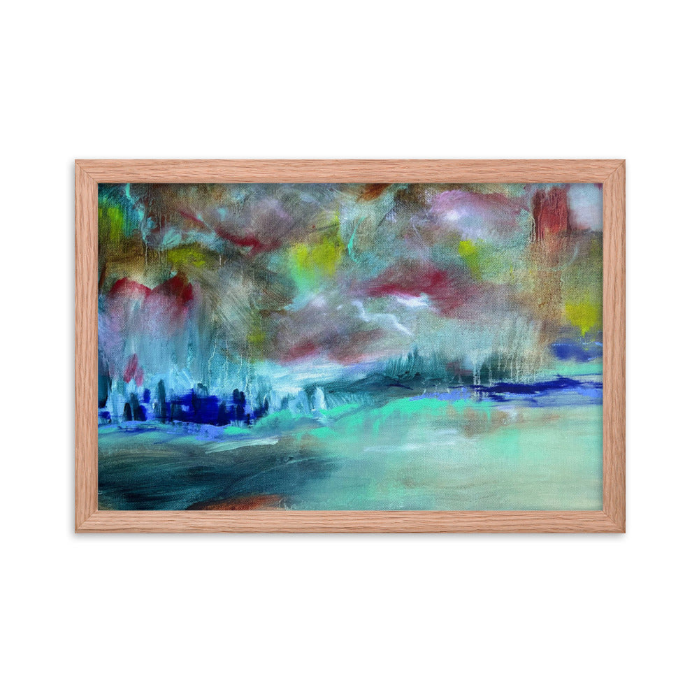 A Storm is Coming, 2024, oil on framed paper print