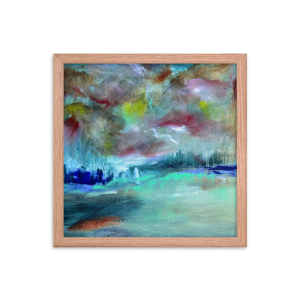 A Storm is Coming, 2024, oil on framed paper print