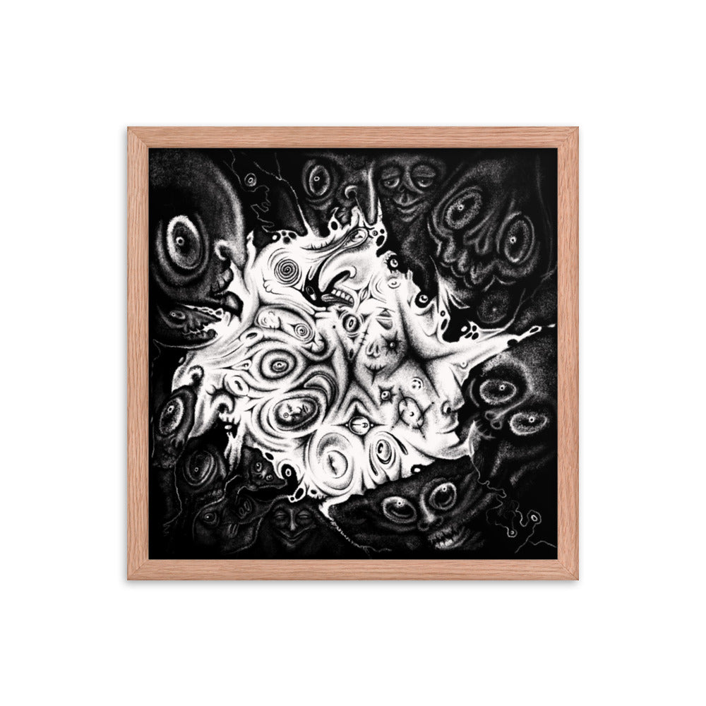 Homonculus, 2023, digital illustration on framed paper print