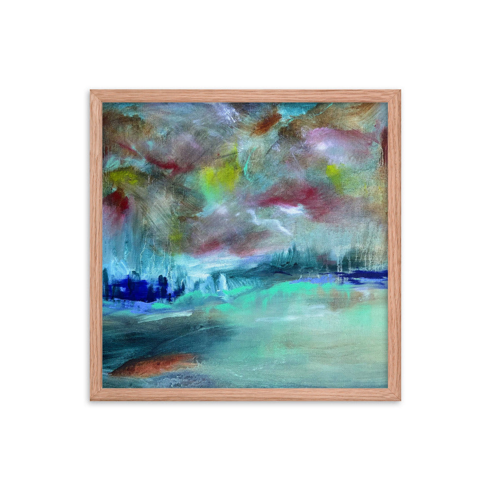 A Storm is Coming, 2024, oil on framed paper print