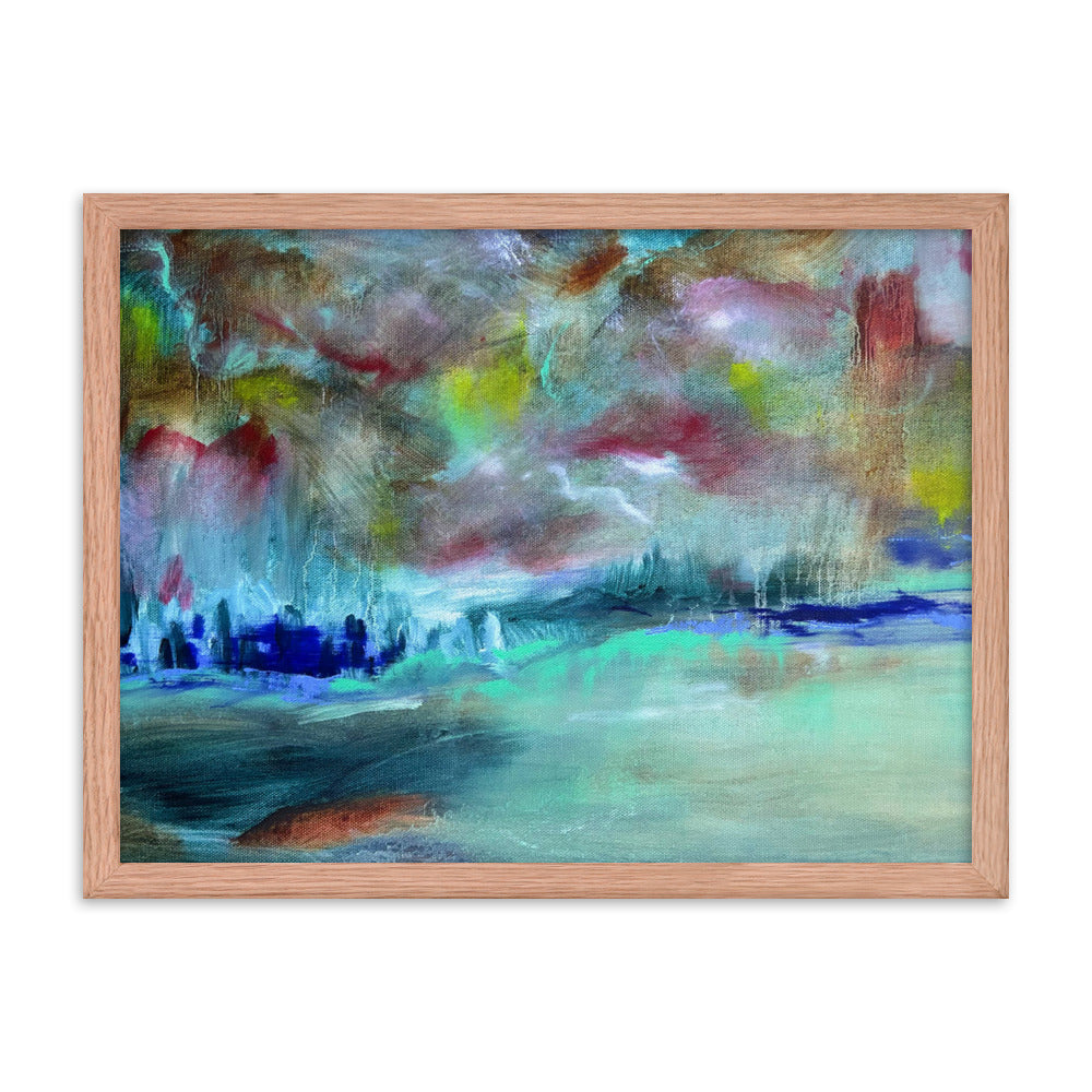 A Storm is Coming, 2024, oil on framed paper print