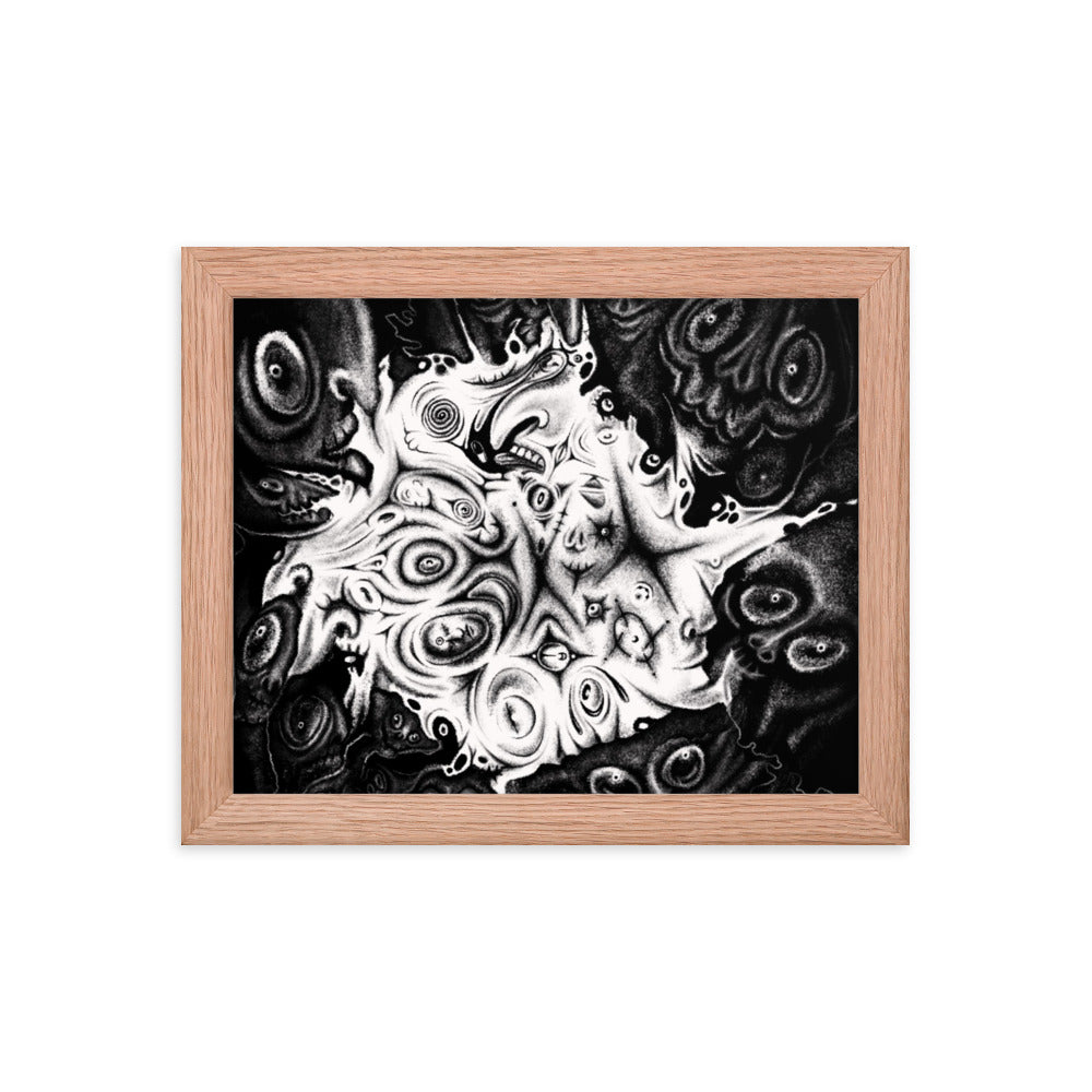 Homonculus, 2023, digital illustration on framed paper print