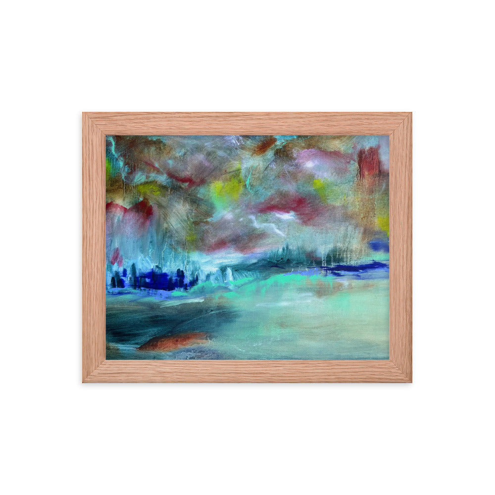 A Storm is Coming, 2024, oil on framed paper print