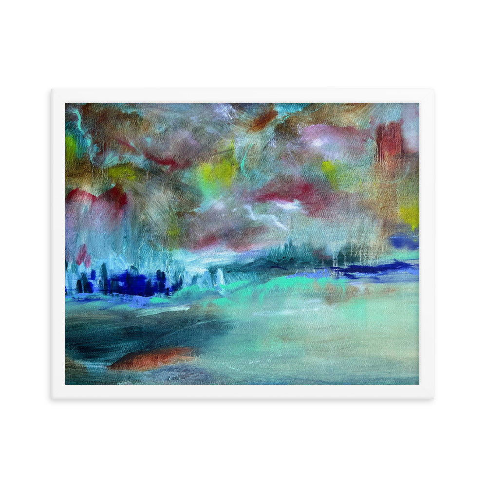 A Storm is Coming, 2024, oil on framed paper print