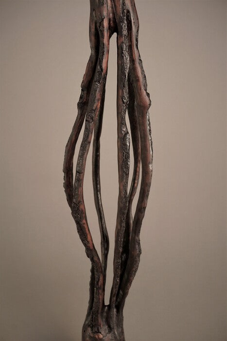 Ethereal Dancing, 2022, white oak, 46 x 20 x 14 in. / 116.84 x 50.8 x 35.56 cm.