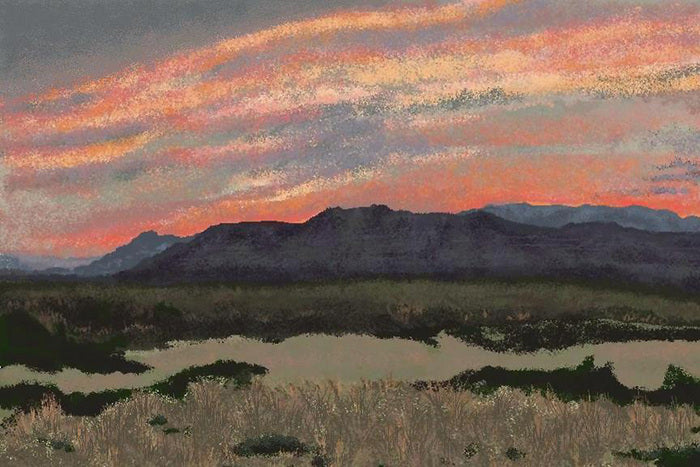 Evening in Terlingua, 2013, digital painting, 24 x 36 in. / 60.96 x 91.44 cm.