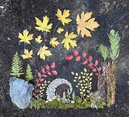 Fall Wave Wisp, 2023, land art, 36 x 38 in. / 91.44 x 96.52 cm.