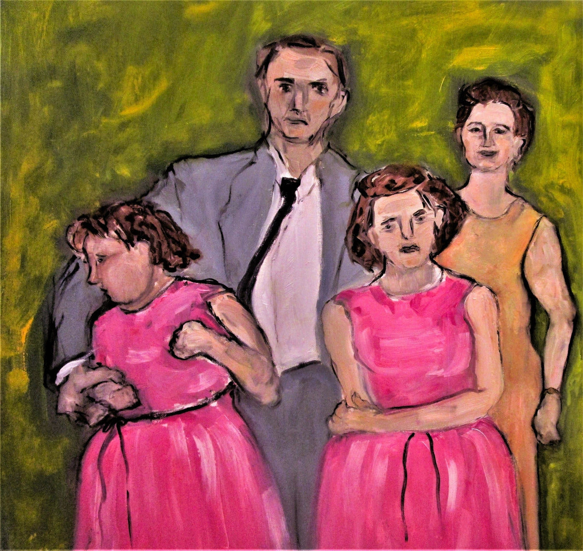 Family Portrait, 2024, oil on canvas, 30 x 30 in. / 76.2 x 76.2 cm.