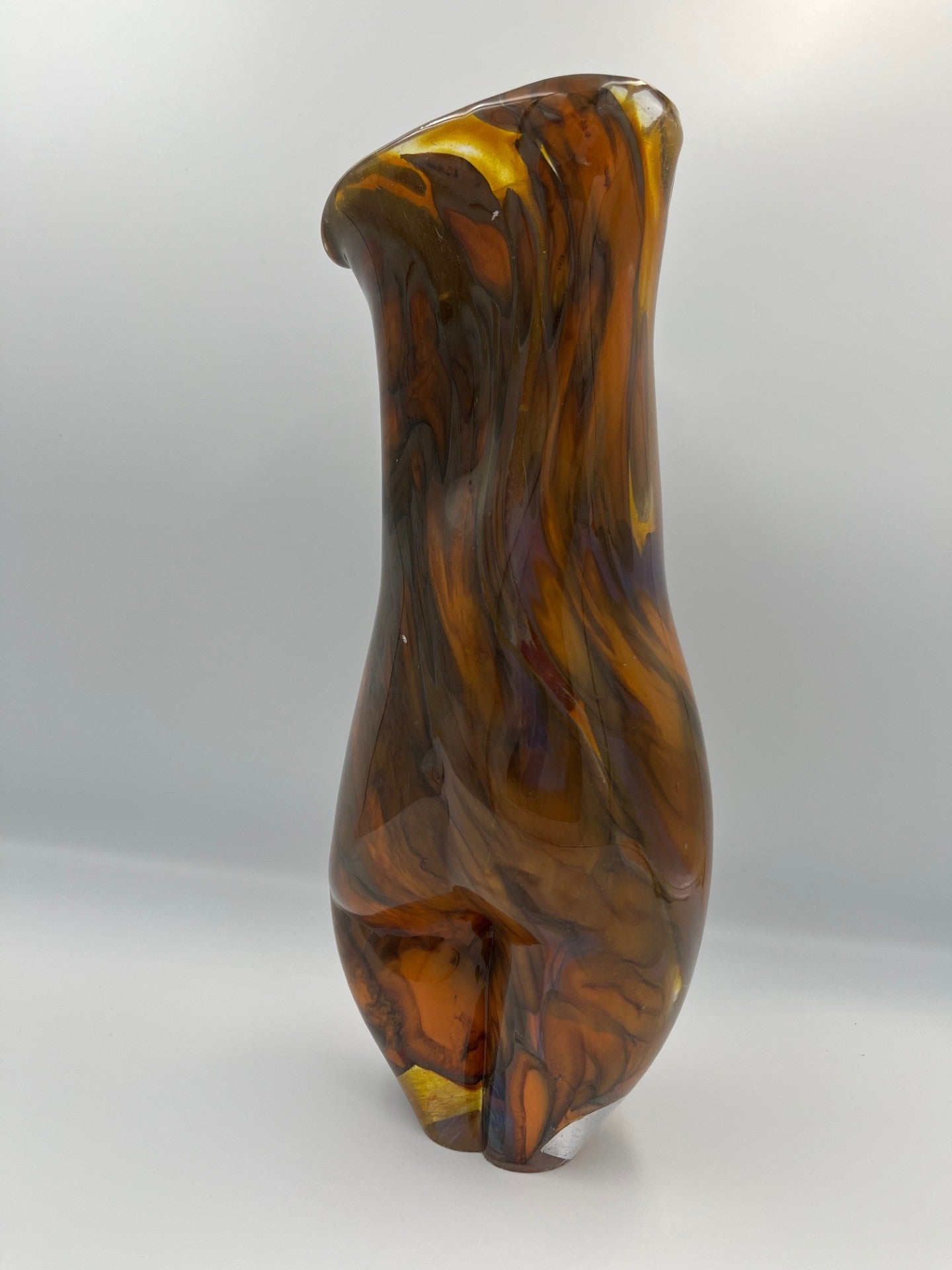 Figure from Fire, 2025, blown glass, 4 x 3 x 12 in. / 10.16 x 7.62 x 30.48 cm.