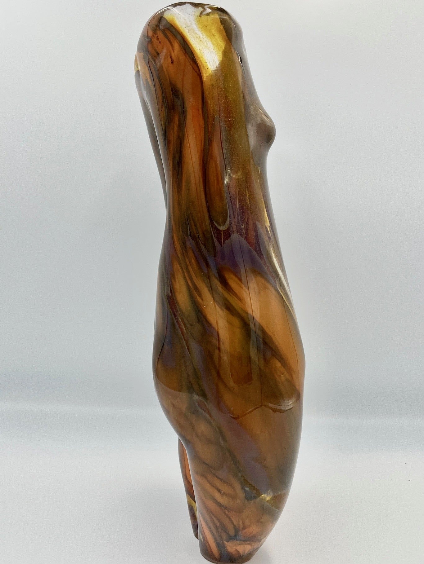 Figure from Fire, 2025, blown glass, 4 x 3 x 12 in. / 10.16 x 7.62 x 30.48 cm.