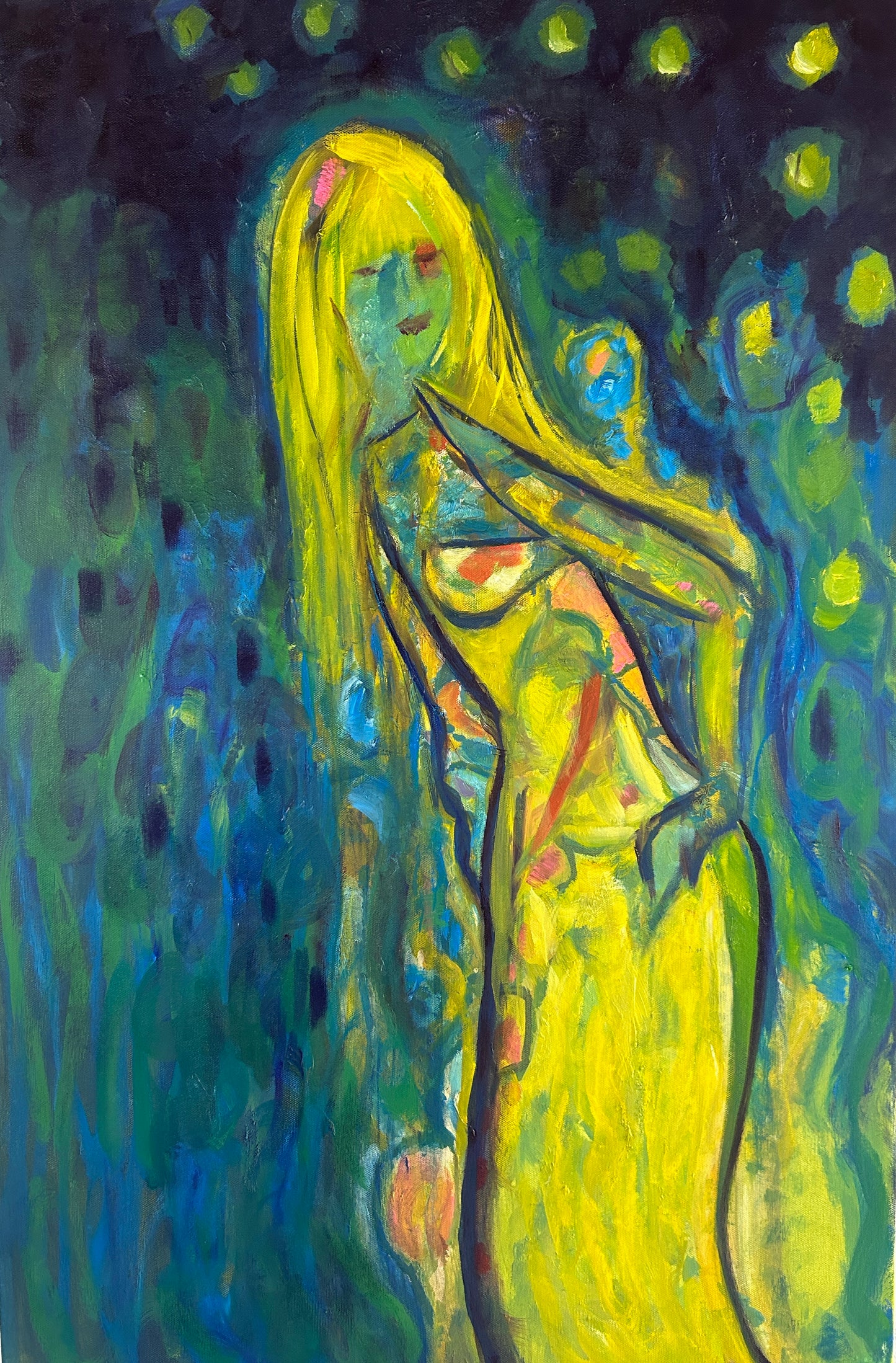 She's a Firefly, 2023, oil on canvas, 36 x 24 in. / 91.44 x 60.96 cm.