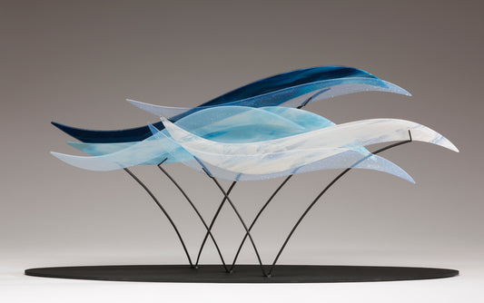 Force of Nature, 2022, kiln-formed glass, 16 x 33 in. / 40.64 x 83.82 cm.
