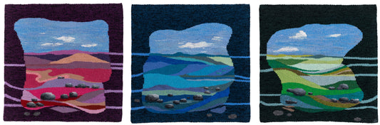 Fragments of Landscapes, 2021, tapestry, 21.75 x 65.25 in. / 55.24 x 165.7 cm.