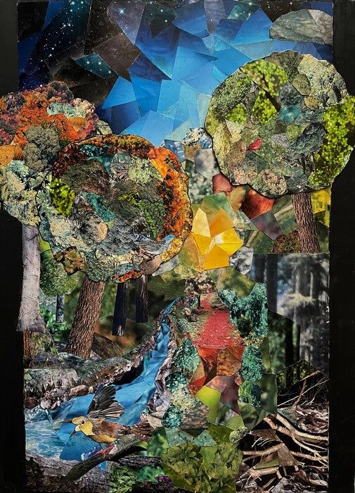 From Darkness, 2008, collage on board, 28 x 22 in. / 71.12 x 55.88 cm.