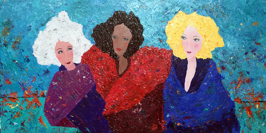 Girl's Day Out, 2020, acrylic, 18 x 36 in. / 45.72 x 91.44 cm.