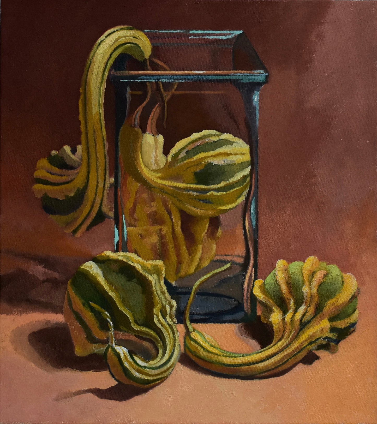 Gourds, 2024, oil on canvas, 18 x 16 in. / 45.72 x 40.64 cm.