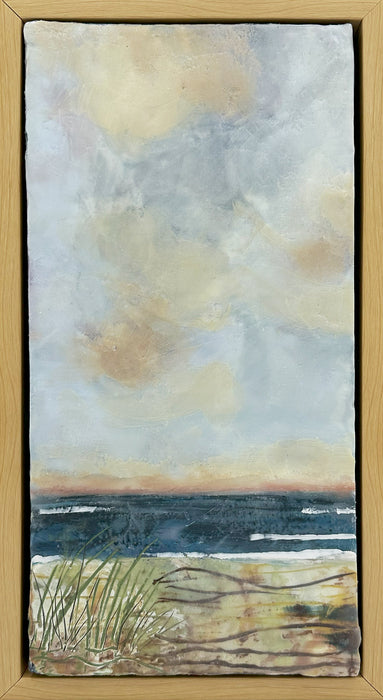 Graced with Love, 2023, encaustic, 12 x 6 in. / 30.48 x 15.24 cm.