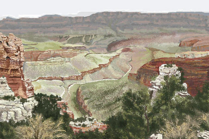 Grand Canyon, 2011, digital painting, 16 x 24 in. / 40.64 x 60.96 cm.