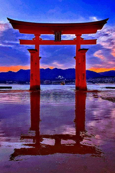 Grand Torii Gate Hiroshima, 2023, photography on canvas, 36 x 24 in. / 91.44 x 60.96 cm.