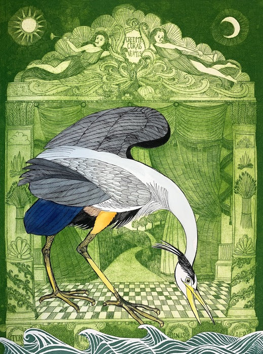 Great Blue, 2010, mixed media, 24 x 18 in. / 60.96 x 45.72 cm.