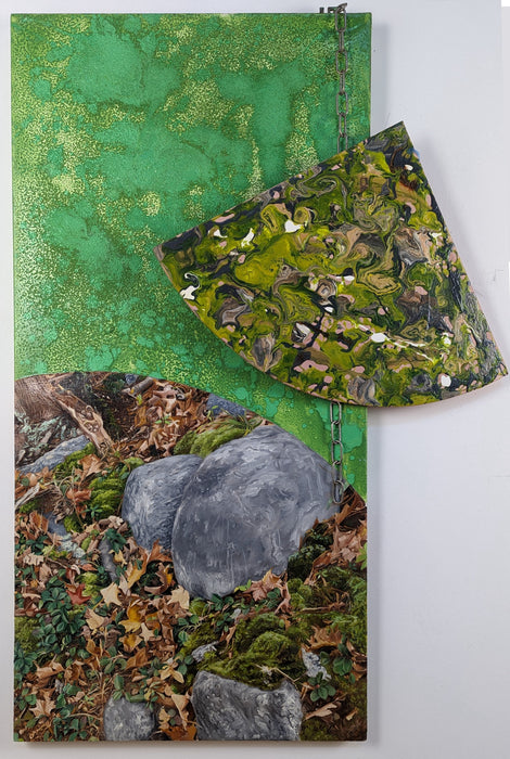 Green Improvisation, 2004, oil on canvas, 48 x 24 in. / 121.92 x 60.96 cm.