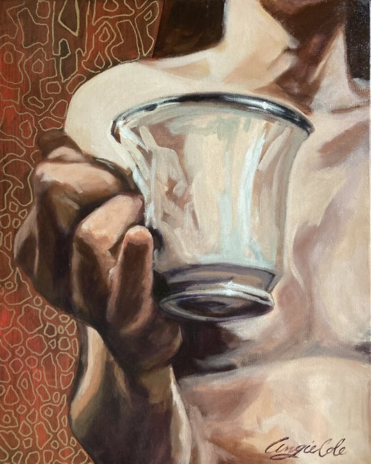 High Tea, 2020, acrylic on canvas, 20 x 16 in. / 50.8 x 40.64 cm.