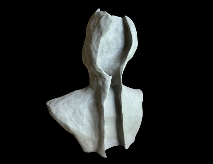 The Hollow, 2024, clay, 22 x 12 x 10 in. / 55.88 x 30.48 x 25.4 cm.