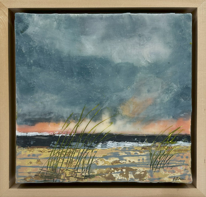 Imperfections, 2023, encaustic, 8 x 8 in. / 20.32 x 20.32 cm.