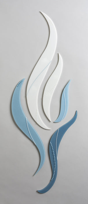 Inhalation, 2023, kiln-formed glass, 45 x 16 in. / 114.3 x 40.64 cm.