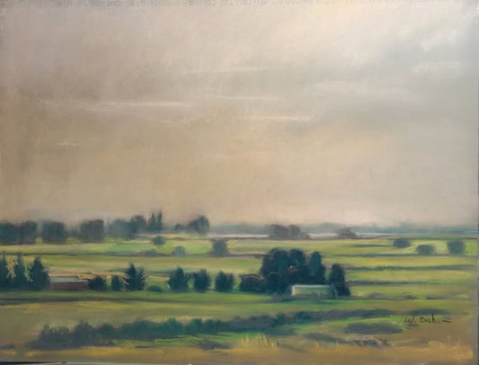 Iowa Skies, 2026, chalk pastel, 19 x 25 in. / 48.26 x 63.5 cm.