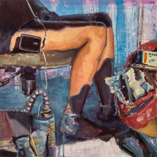 Keep on Pumpin', 2022, oil on panel, 19 x 19 in. / 48.26 x 48.26 cm.