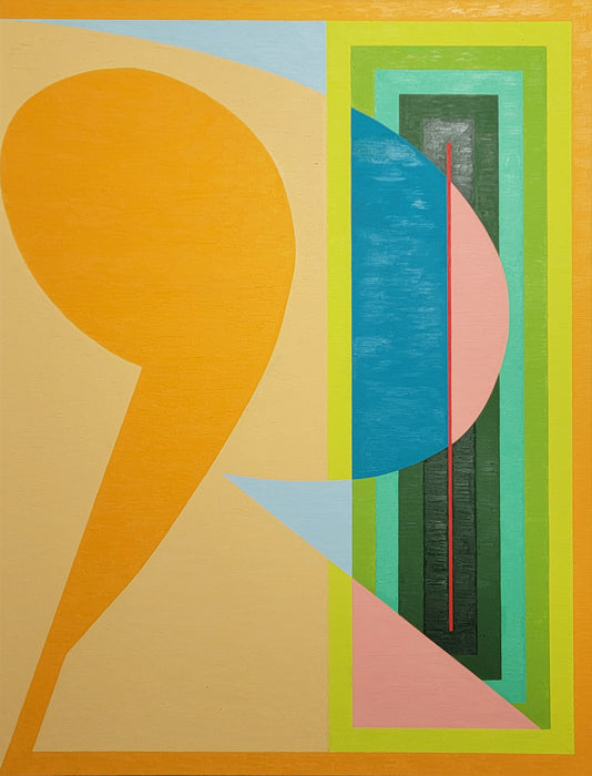 Keyhole V (Lost in the Hustle for the New), 2022, oil on canvas, 48 x 36 in. / 121.92 x 91.44 cm.