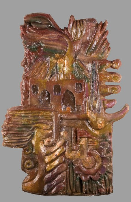 Lifescape-Red, 2000, fiberglass, 48 x 24 x 4 in. / 121.92 x 60.96 x 10.16 cm.