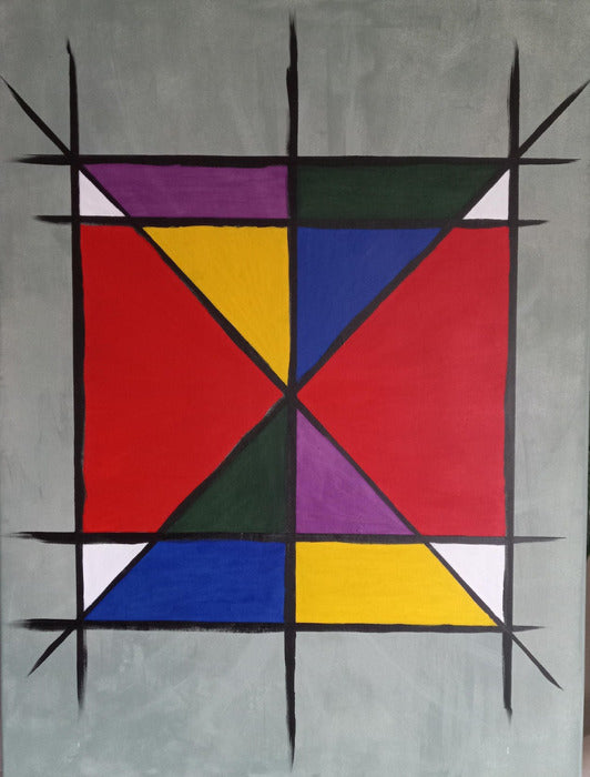 Lines & Colors 3, 2024, oil on canvas, 40 x 30 in. / 101.6 x 76.2 cm.