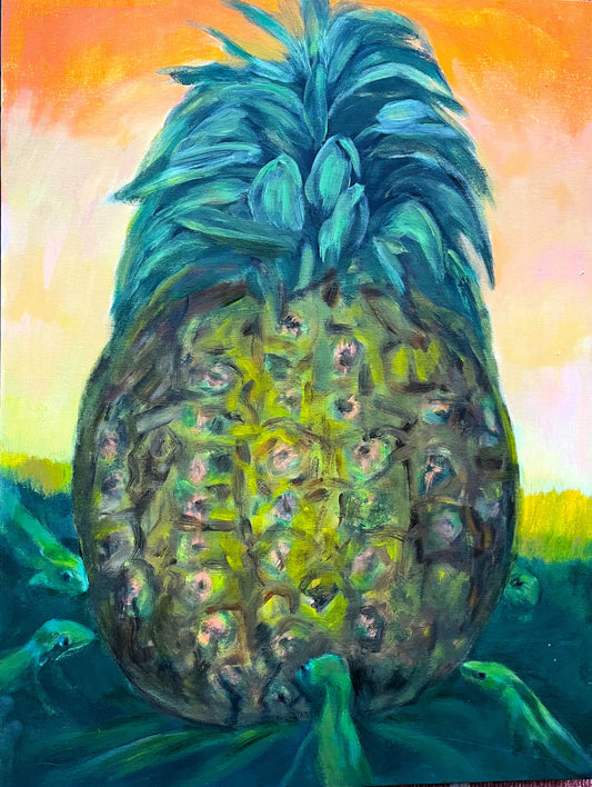 Luau, 2024, acrylic, 18 x 24 in. / 45.72 x 60.96 cm.