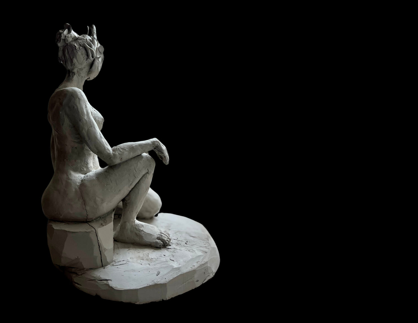 Madredeus, 2024, fired clay, 12 x 9 x 9 in. / 30.48 x 22.86 x 22.86 cm.