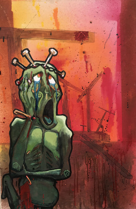 Man of Sorrows, 2023, mixed media on canvas, 36 x 24 in. / 91.44 x 60.96 cm.