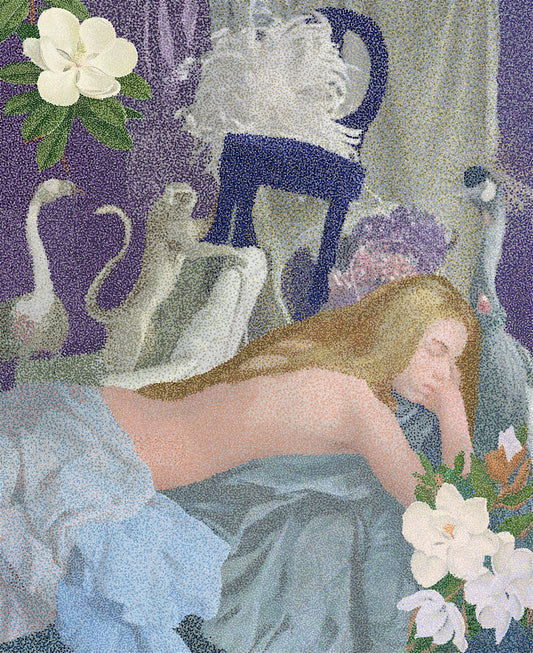 Midnight Revelies, 2021, mixed media, 24 x 20 in. / 60.96 x 50.8 cm.