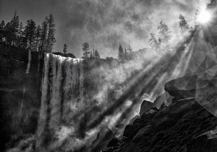 Mist Trail, Yosemite, 2019, photograph, 30 x 48 in. / 76.2 x 121.92 cm.