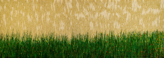 Morning Glory, 2024, tapestry, 27.75 x 77.75 in. / 70.4 x 197.4 cm.